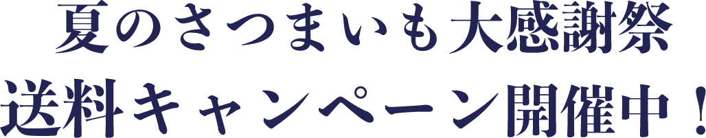 夏のさつまいも大感謝祭 送料キャンペーン開催中!