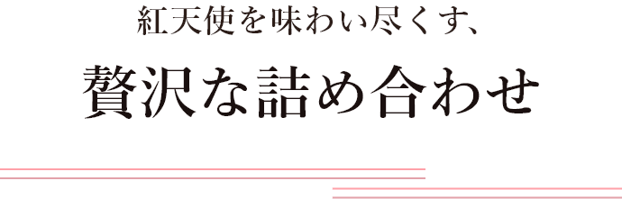 紅天使を味わい尽くす、贅沢な詰め合わせ